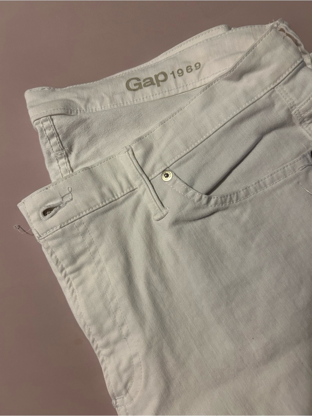 GAP 1969 Women’s Straight Leg Jeans in White Size 16 L